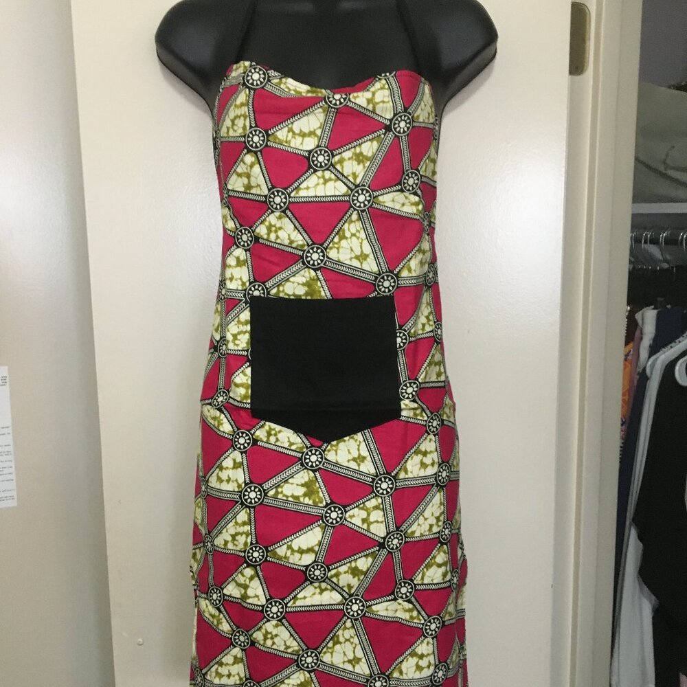 African print handmade apron - new